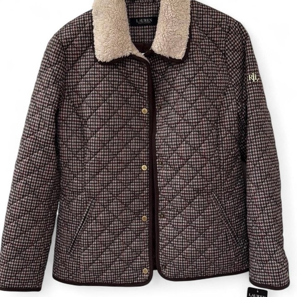 Ralph Lauren Women's Quilted Jacket with Cream Collar XS %100 Wool - Picture 2 of 10